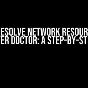 How to Resolve Network Resource Error in Flutter Doctor: A Step-by-Step Guide