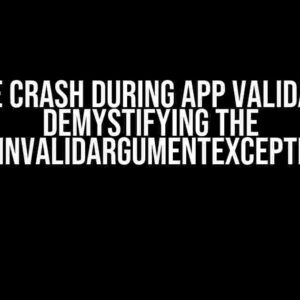 Xcode Crash During App Validation: Demystifying the NSInvalidArgumentException